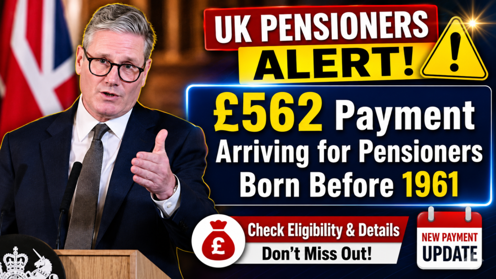 £562 Payment Arriving for Pensioners Born Before 1961