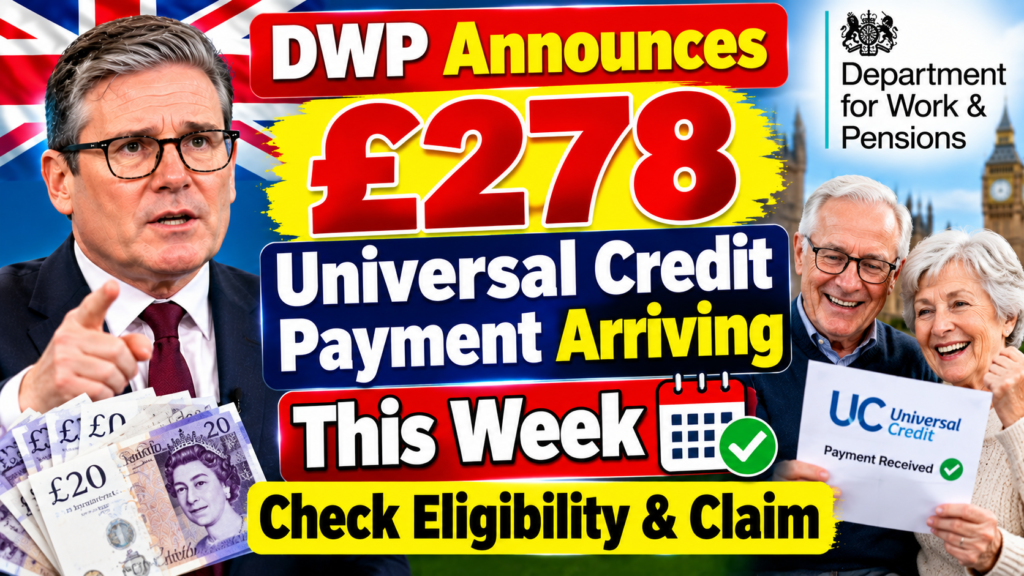 £278 Universal Credit payment